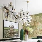 Space-Inspired Titanium Alloy Chandelier