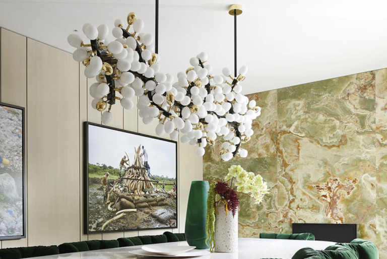 Space-Inspired Titanium Alloy Chandelier