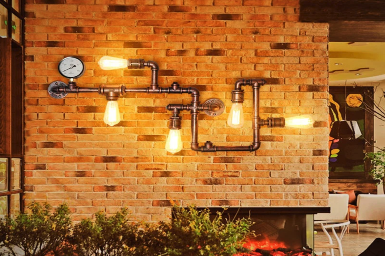 Rustic Industrial Pipe Wall Lamp: A Stylish Lighting Solution