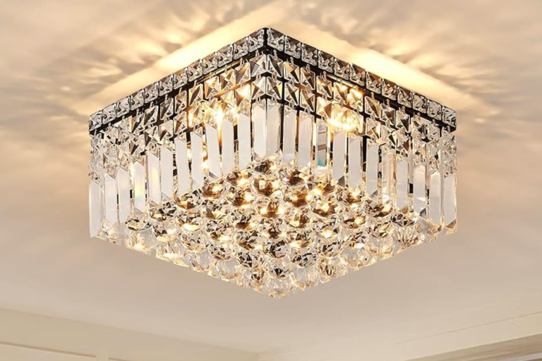 Elegant Recessed Chrome Crystal Ceiling Light: A Stunning Addition to Any Space