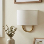 Effortless Maintenance: White Fabric Wall Sconce
