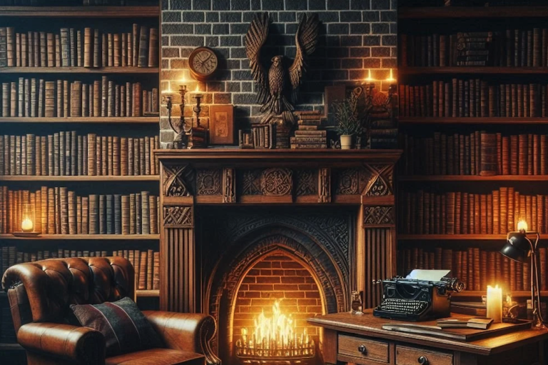 Vintage Charm: Library Wall Lamp for Cozy Reading Room