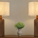 Enhance Your Space with a Solid Oak Wood Table Lamp