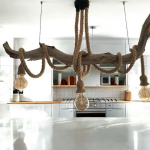 Artisanal Driftwood Branch Chandelier: A Rustic Lighting Statement