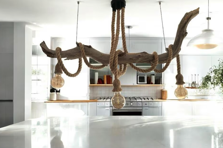 Artisanal Driftwood Branch Chandelier: A Rustic Lighting Statement