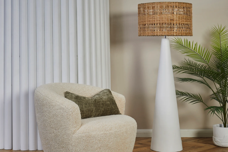 Creating Serene Spaces with Biophilic Woven Seagrass Column Floor Lamps