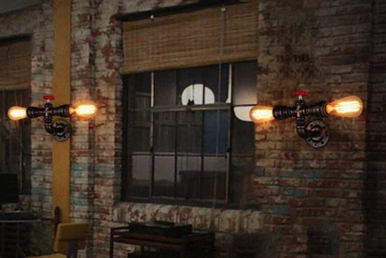 Industrial Chic: Studio Loft Steampunk Copper Pipe Edison Wall Lamp