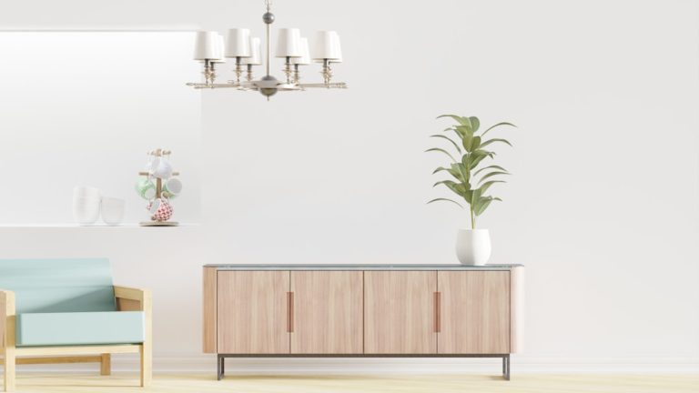 Executive Office Elegance: Walnut & Leather Task Floor Lamp