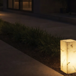 Illuminate Your Entryway with Solar-Powered Marble Bench Lamp